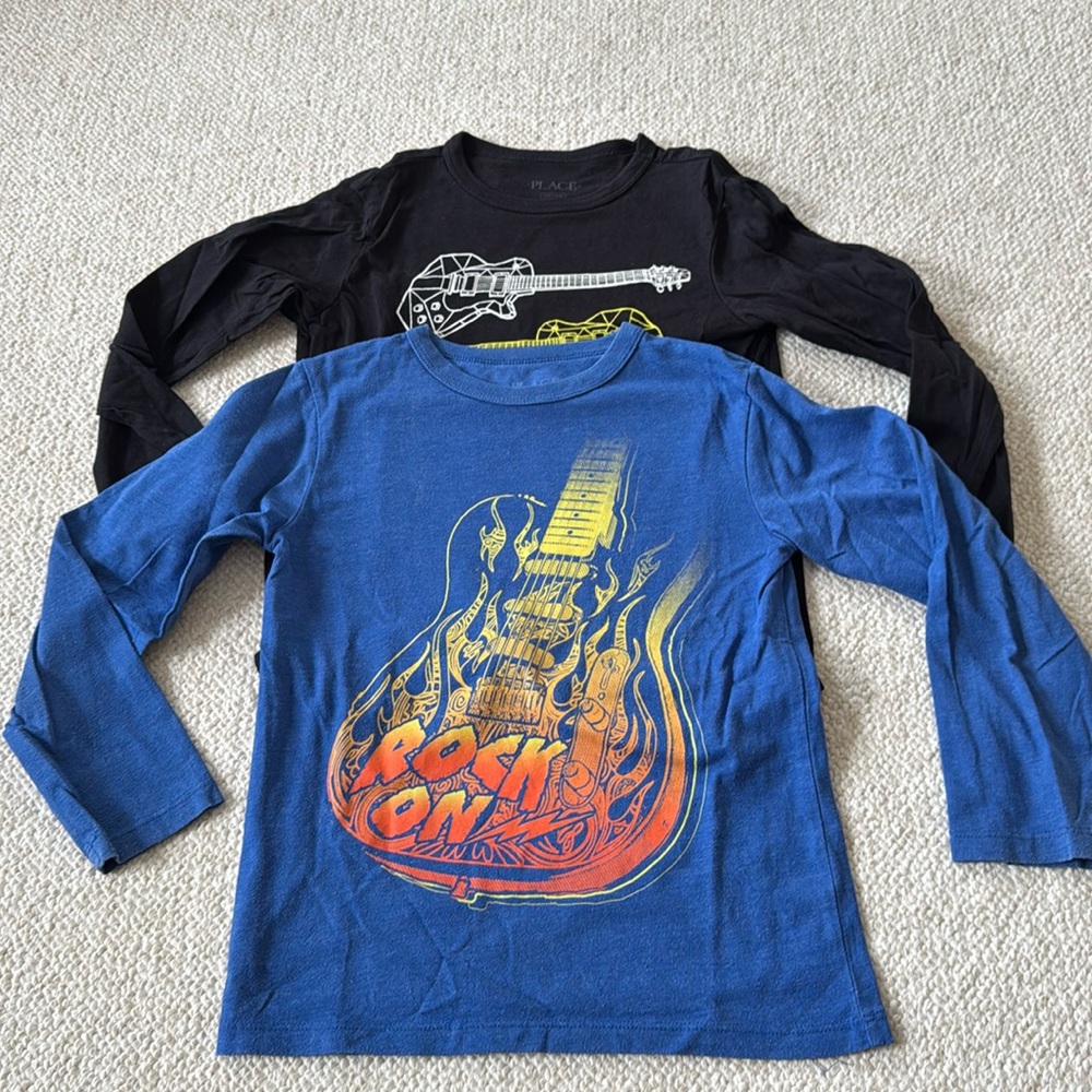 The Children’s Place boys long sleeve shirts set of 2 size small 5/6